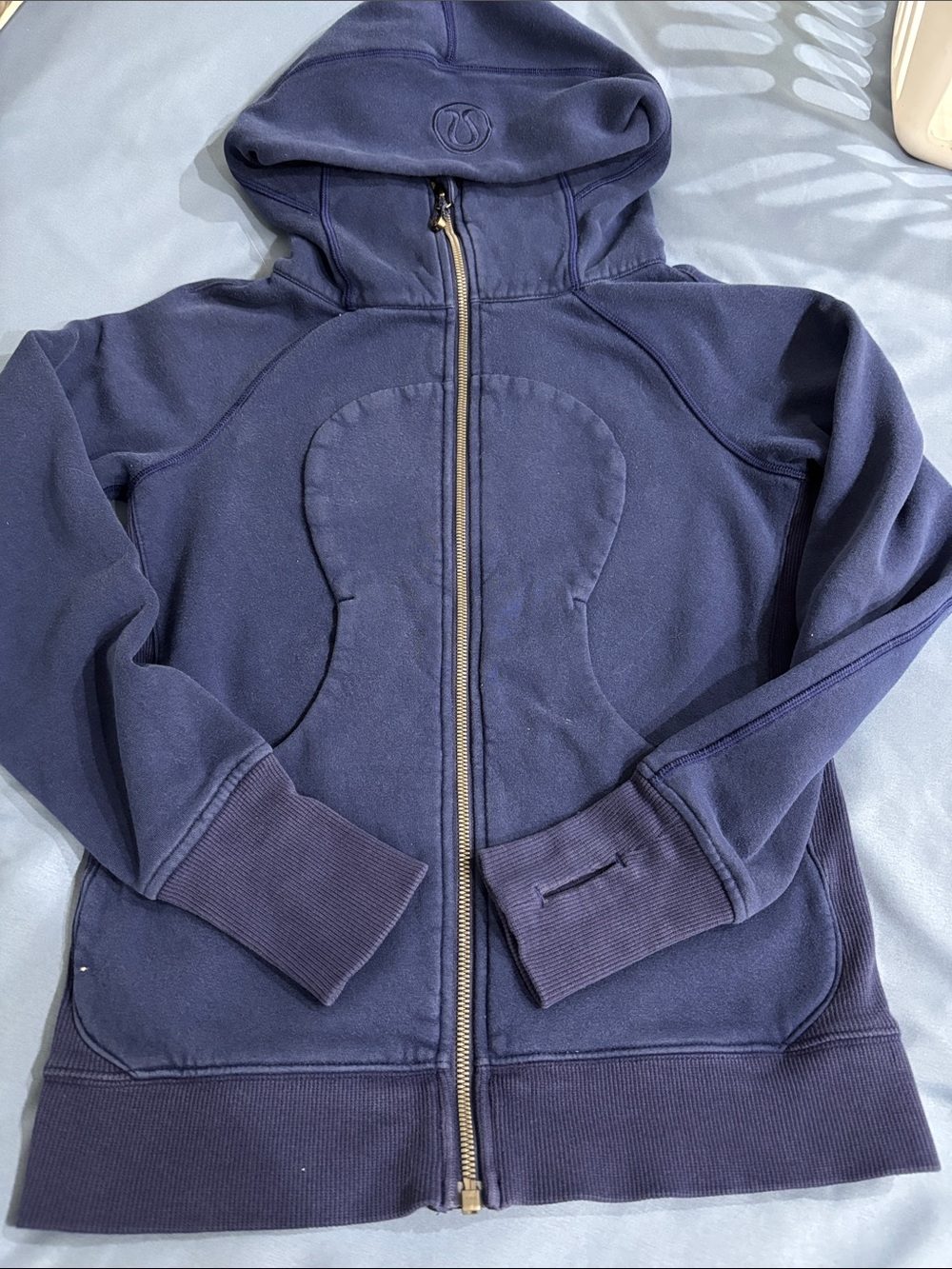 Lululemon Scuba Hoodie Size 4 Classic Blue Cotton Fleece